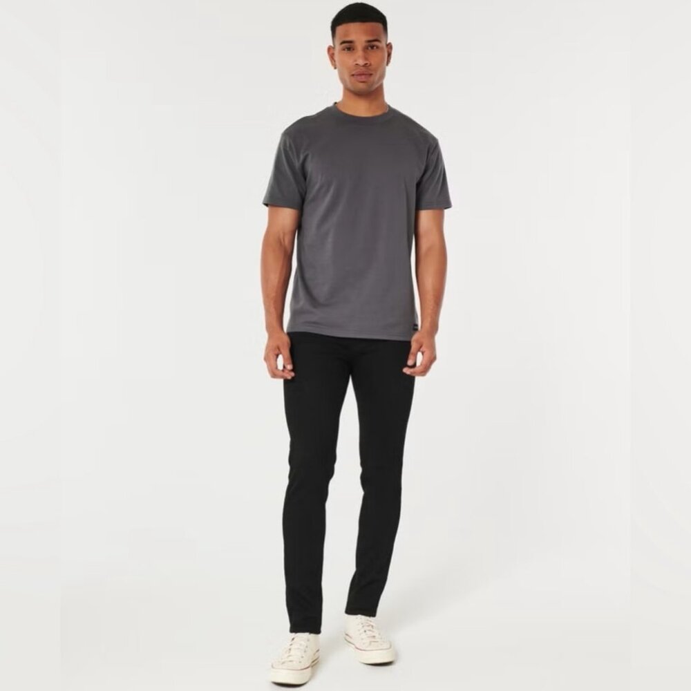NWT Men's HOLLISTER Slim Straight Advanced Stretch Black Jeans | Size 32 X 32‎